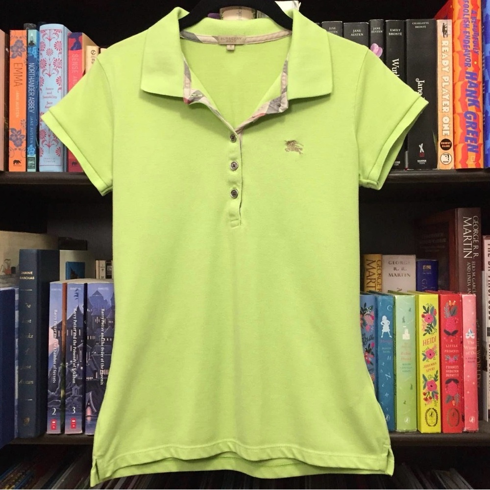 Burberry Bright Green Short Sleeve Polo